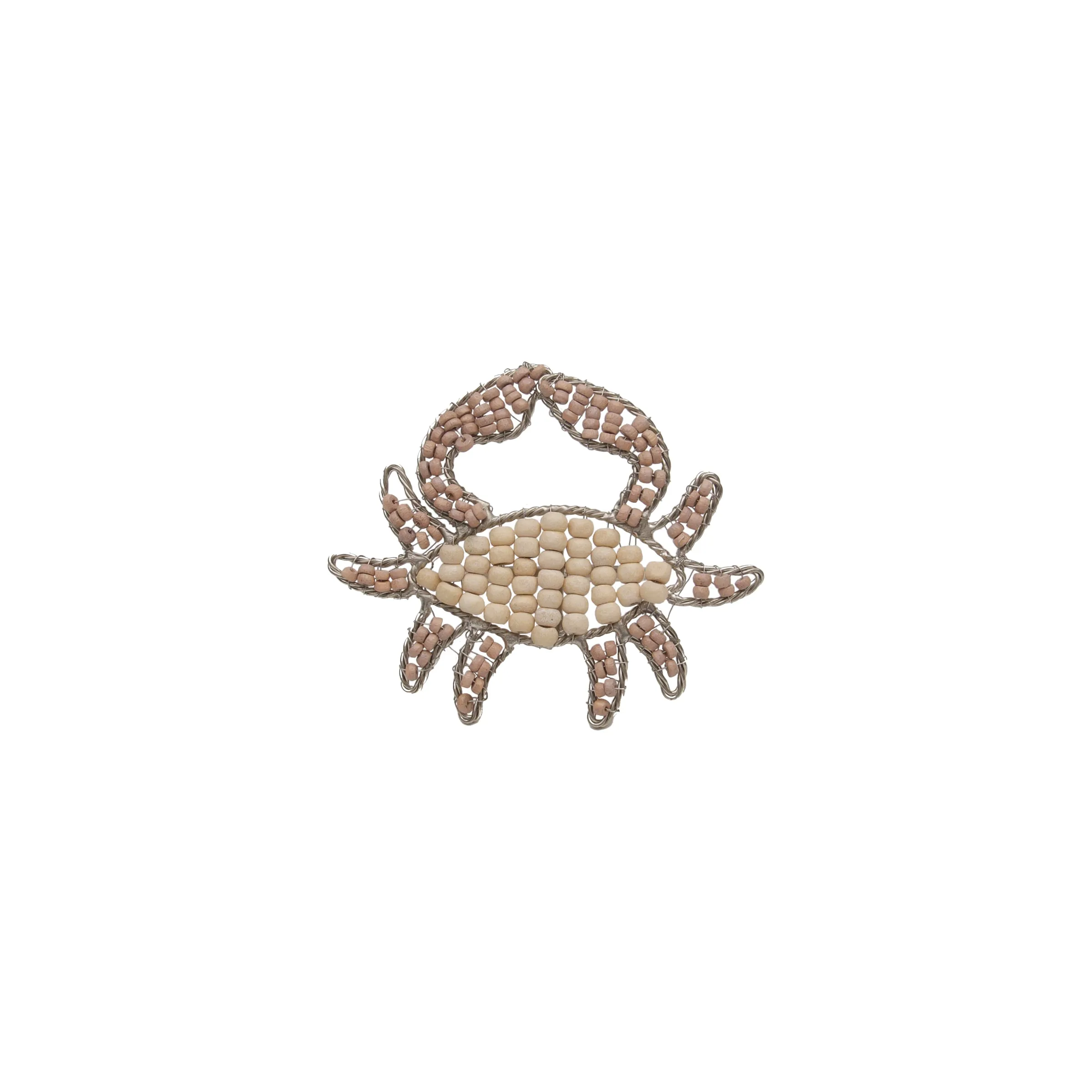 CRAB BEADED NAPKIN RING SET