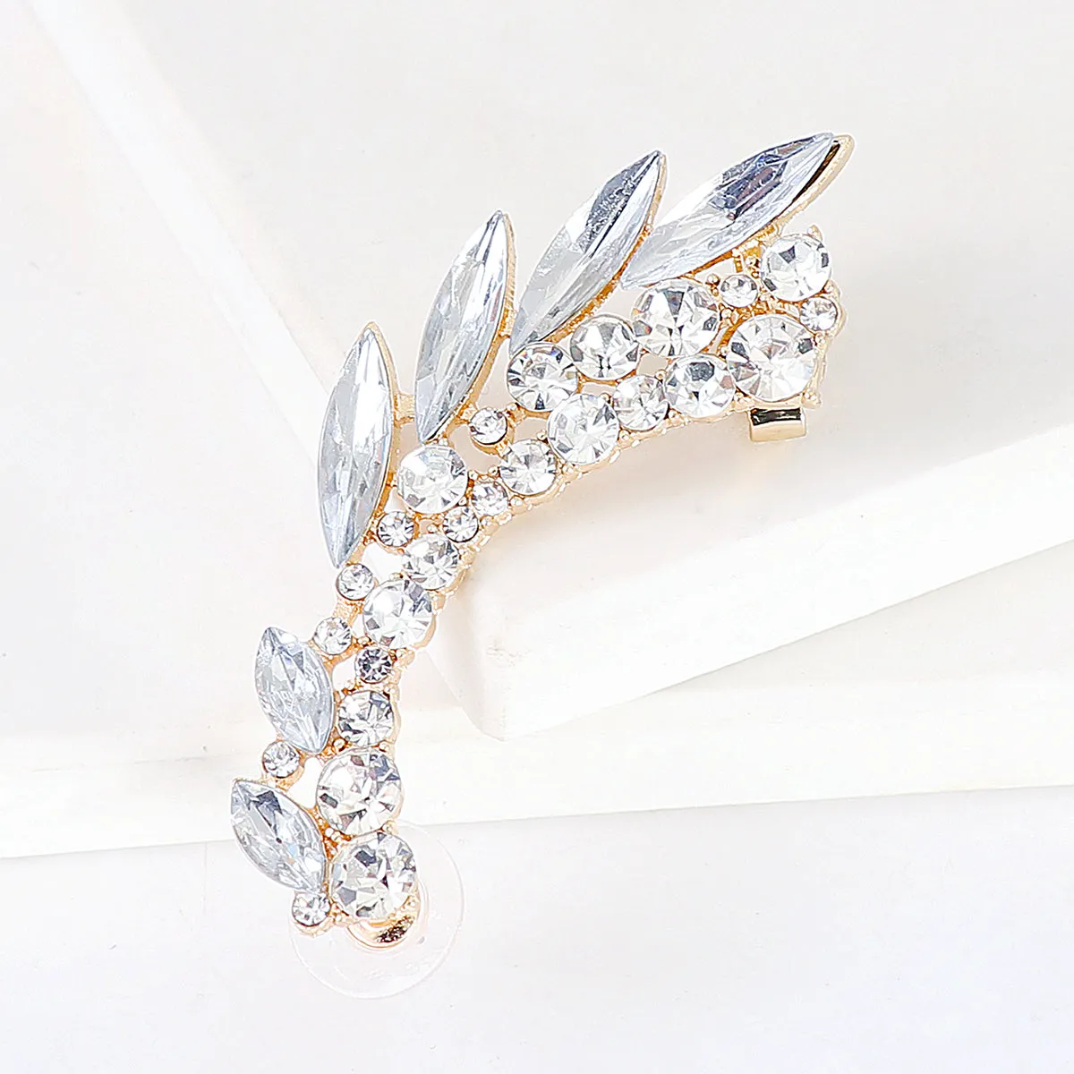 Crystal & Cubic Zirconia 18K Gold-Plated Ear Climber