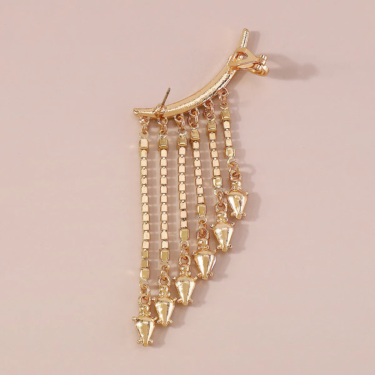 Crystal & Cubic Zirconia Tassel Ear Climber