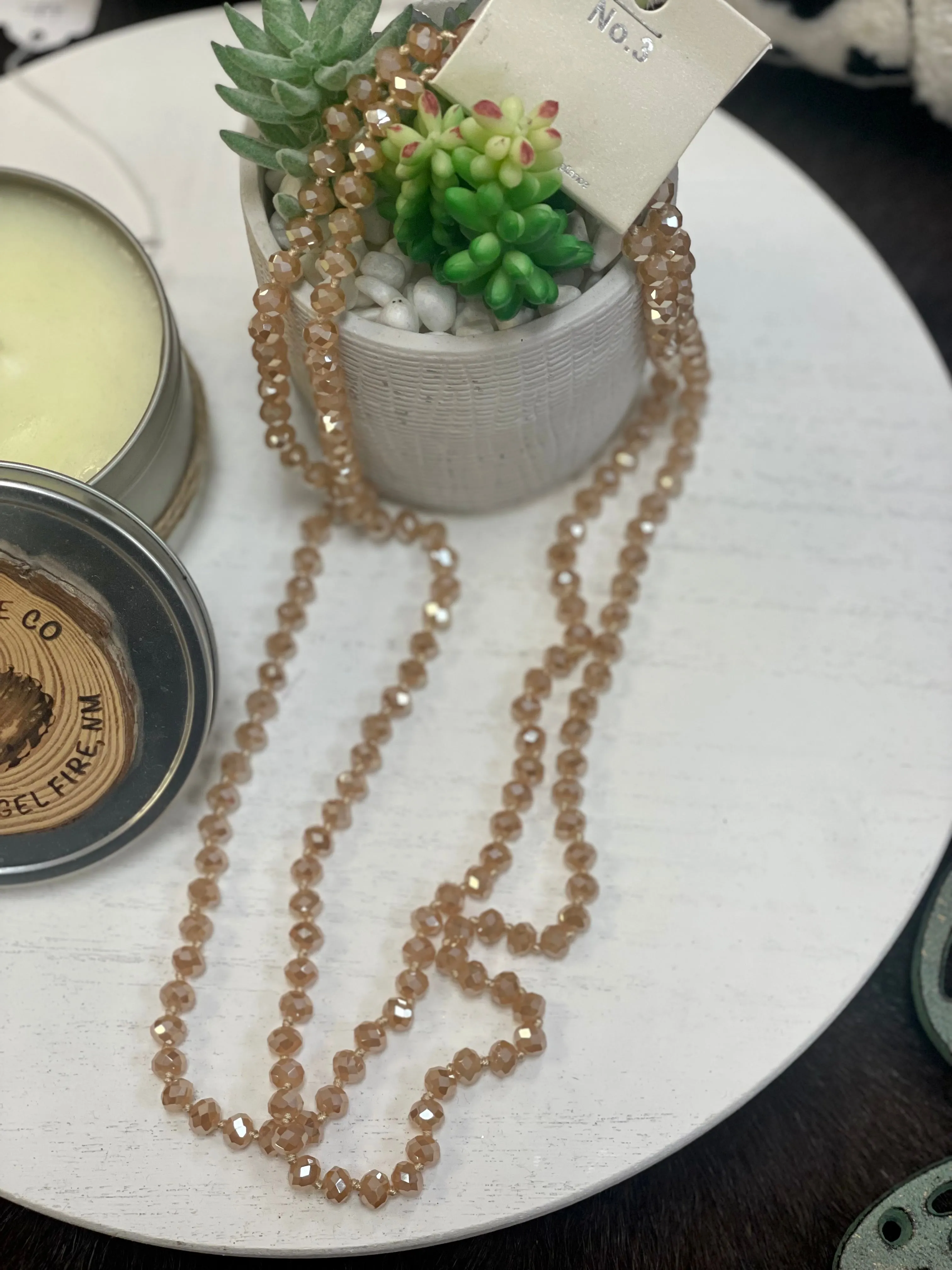 Crystal Beaded 60” Necklace