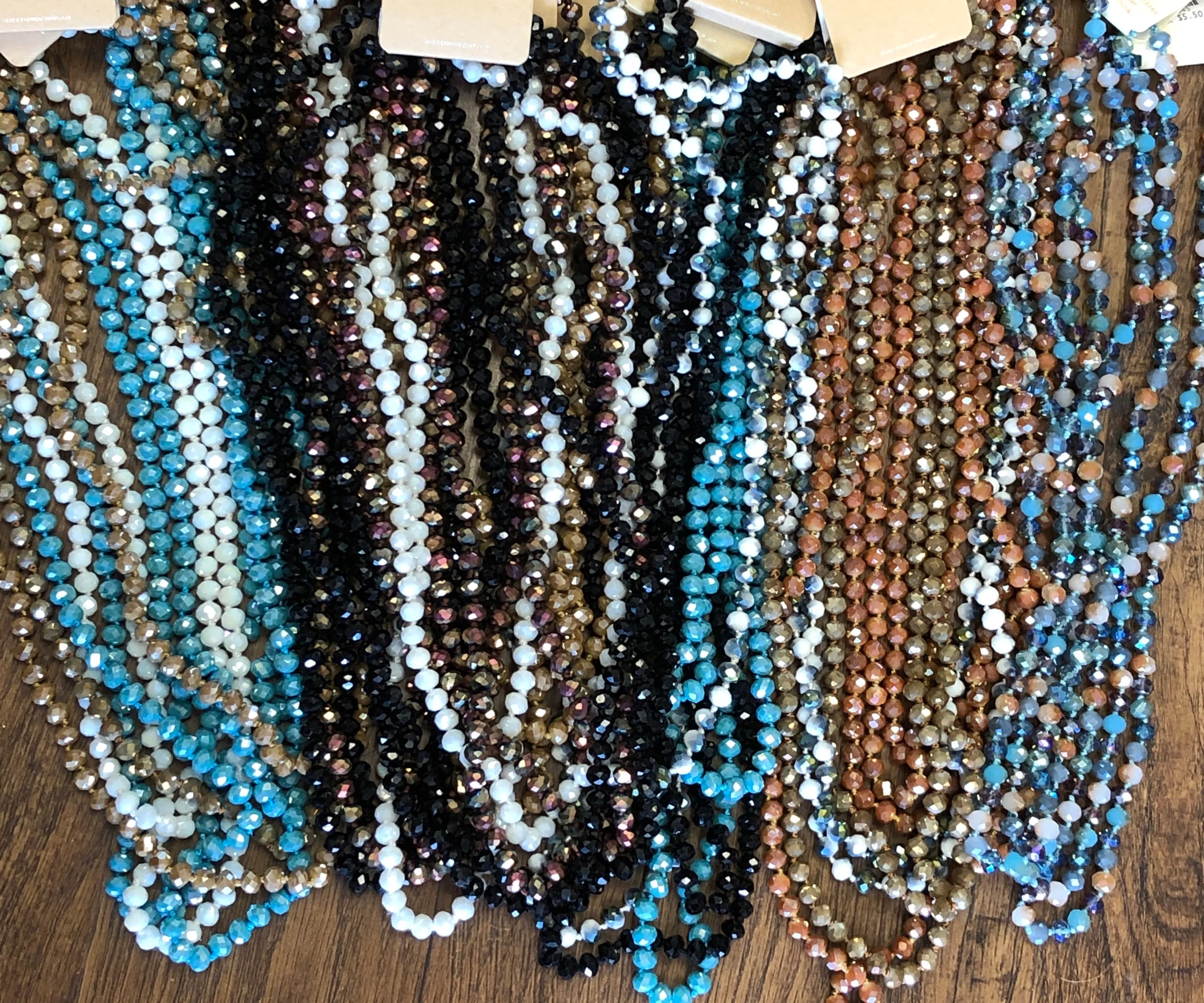 Crystal Beaded 60” Necklace