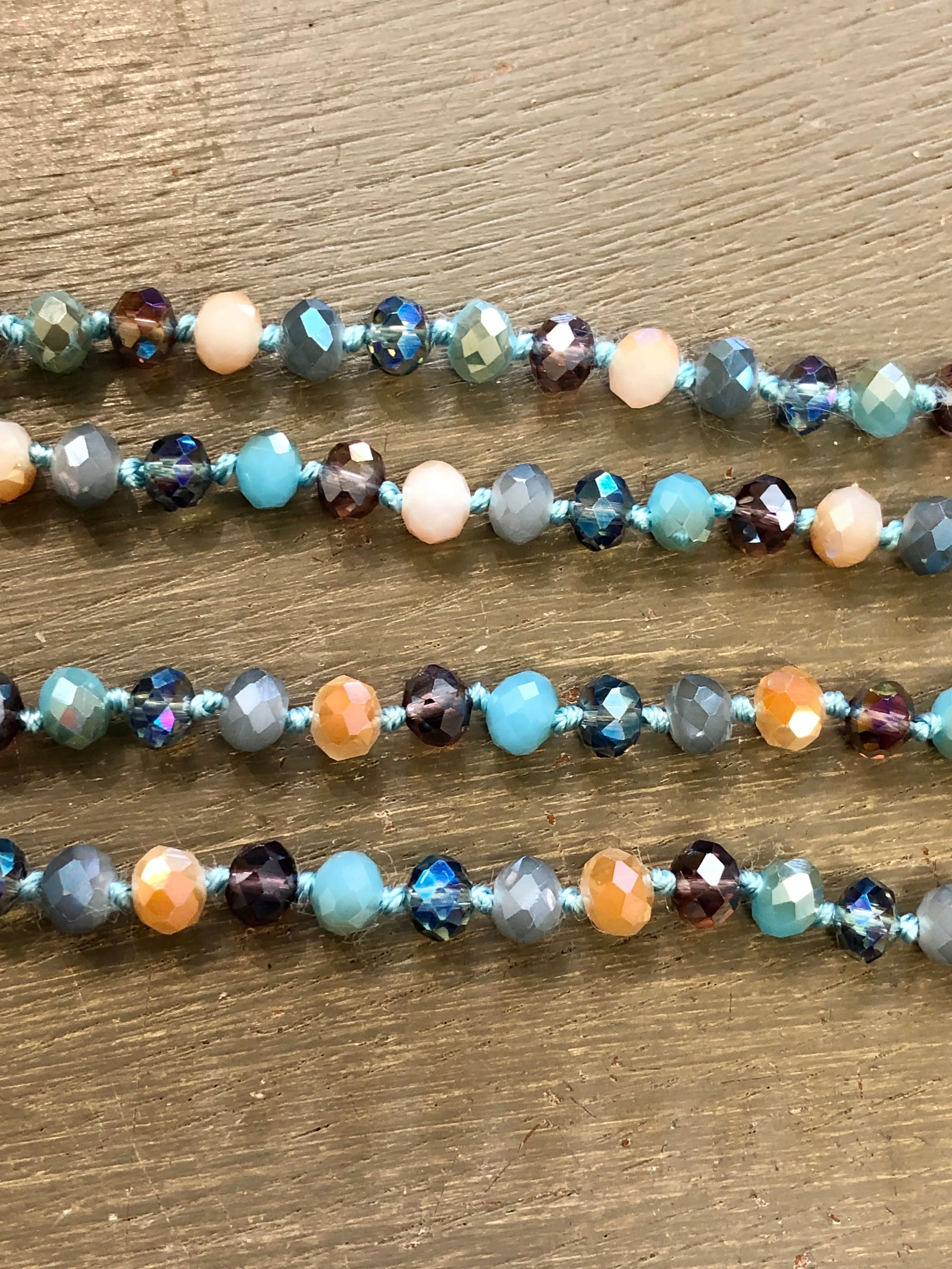 Crystal Beaded 60” Necklace