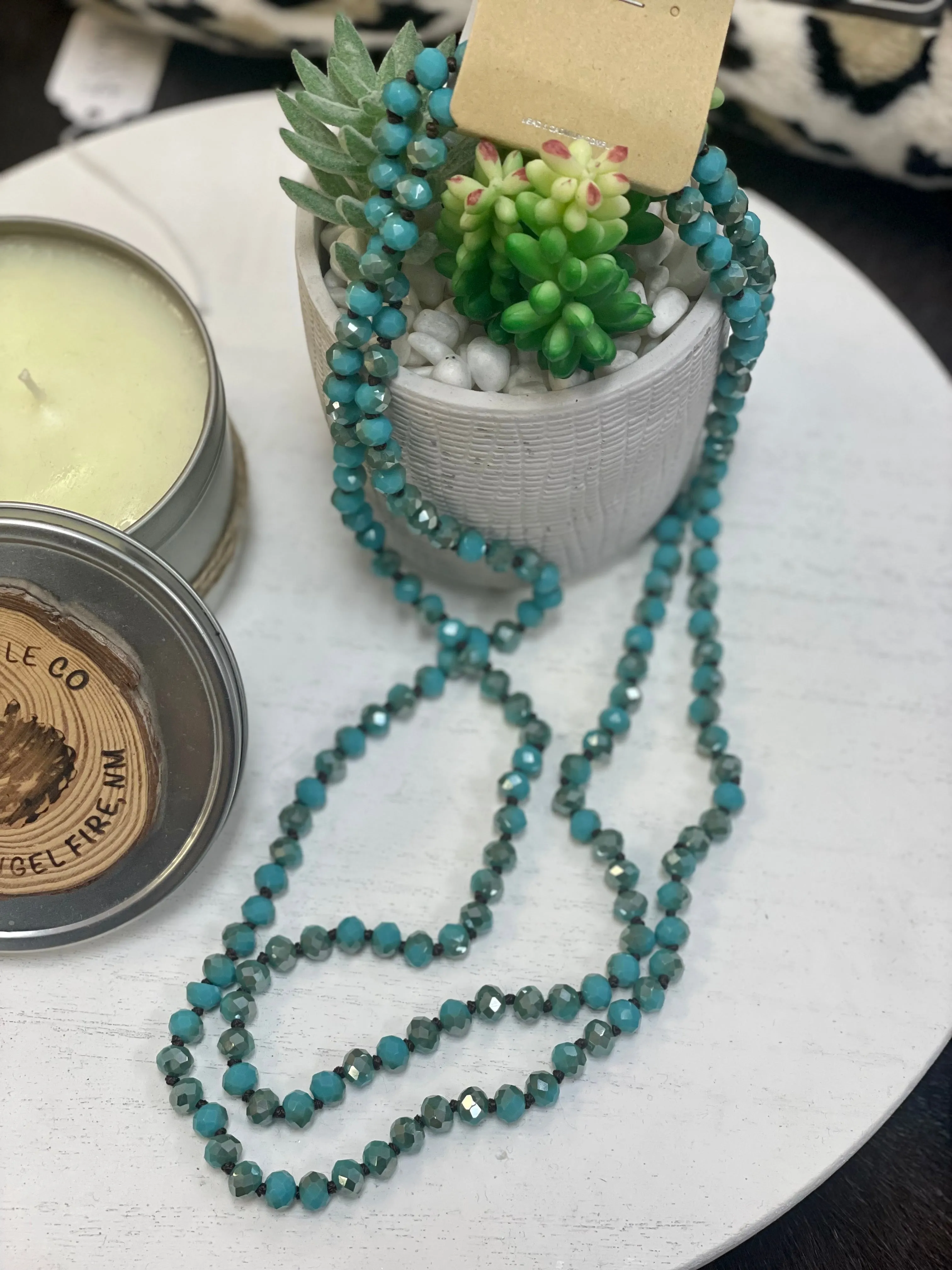 Crystal Beaded 60” Necklace