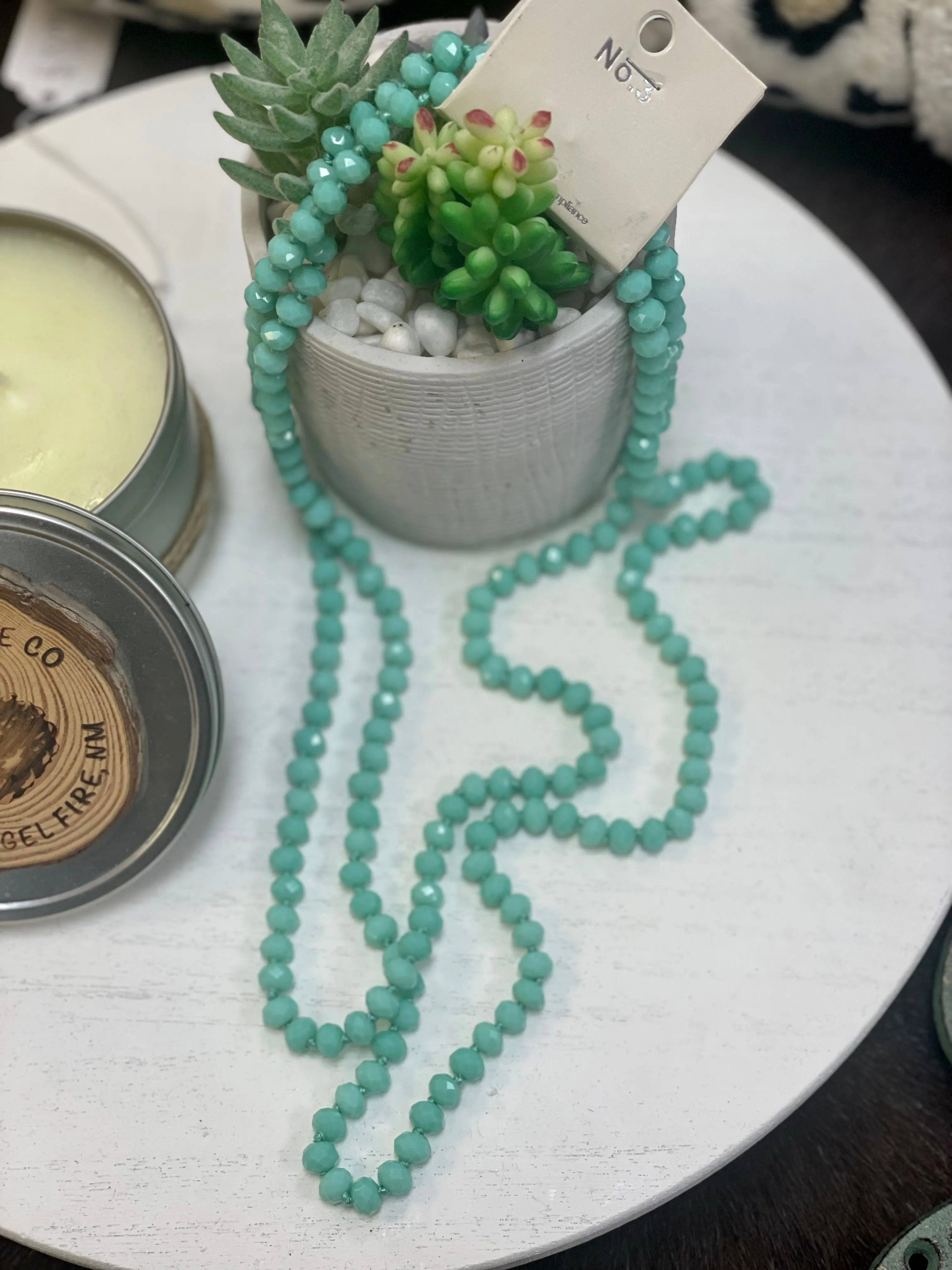 Crystal Beaded 60” Necklace
