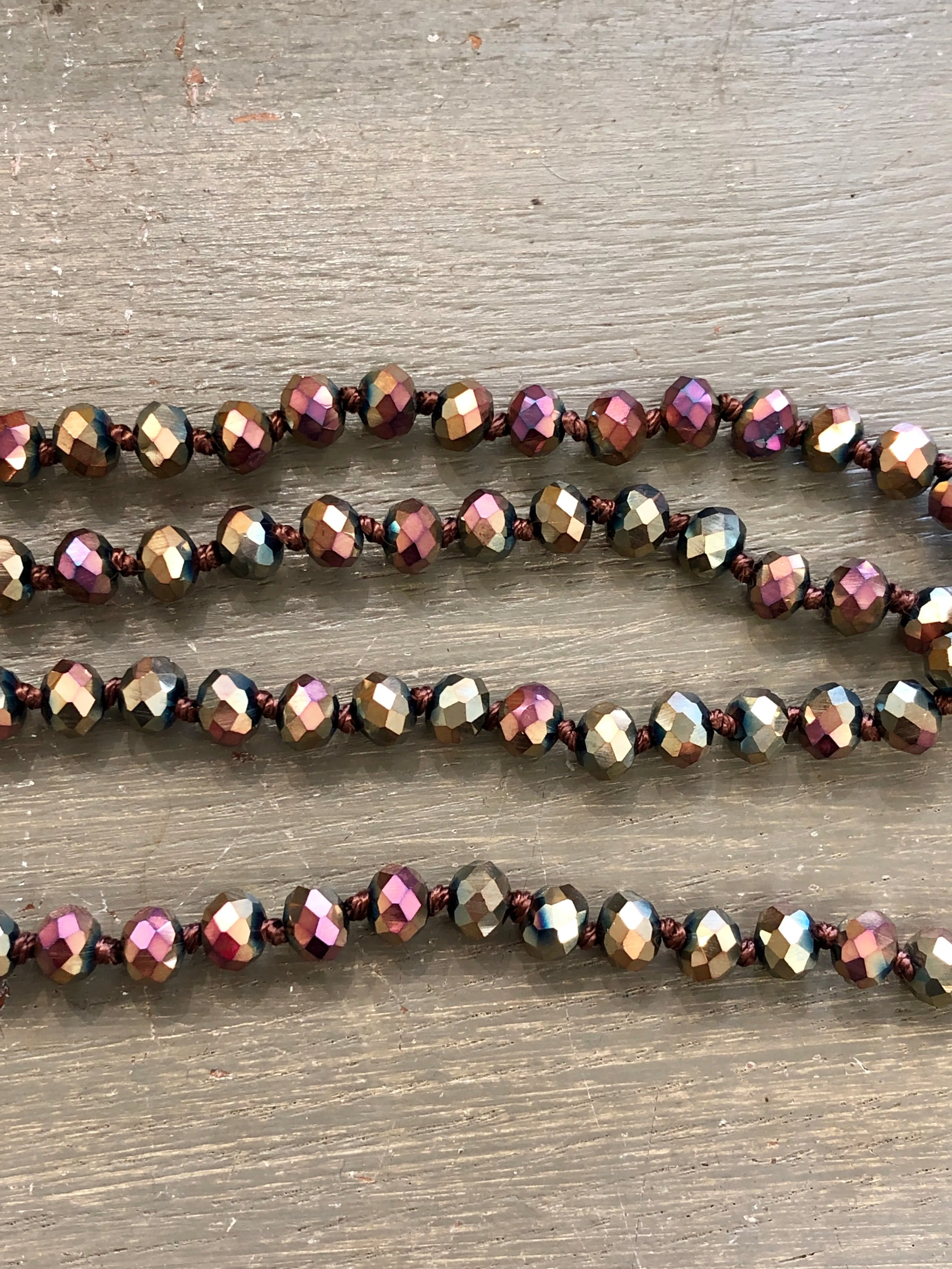 Crystal Beaded 60” Necklace