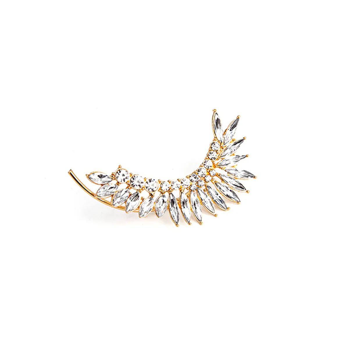Cubic Zirconia & Crystal Marquise-Cut Ear Climber