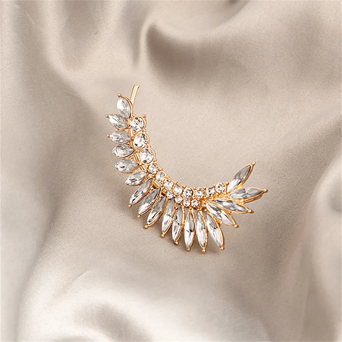 Cubic Zirconia & Crystal Marquise-Cut Ear Climber