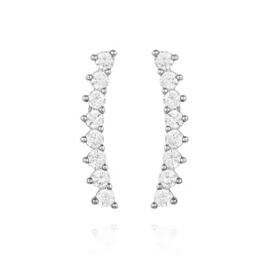 Cubic Zirconia Climber Earrings