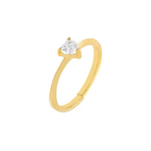 CZ Mini Heart Stone Ring