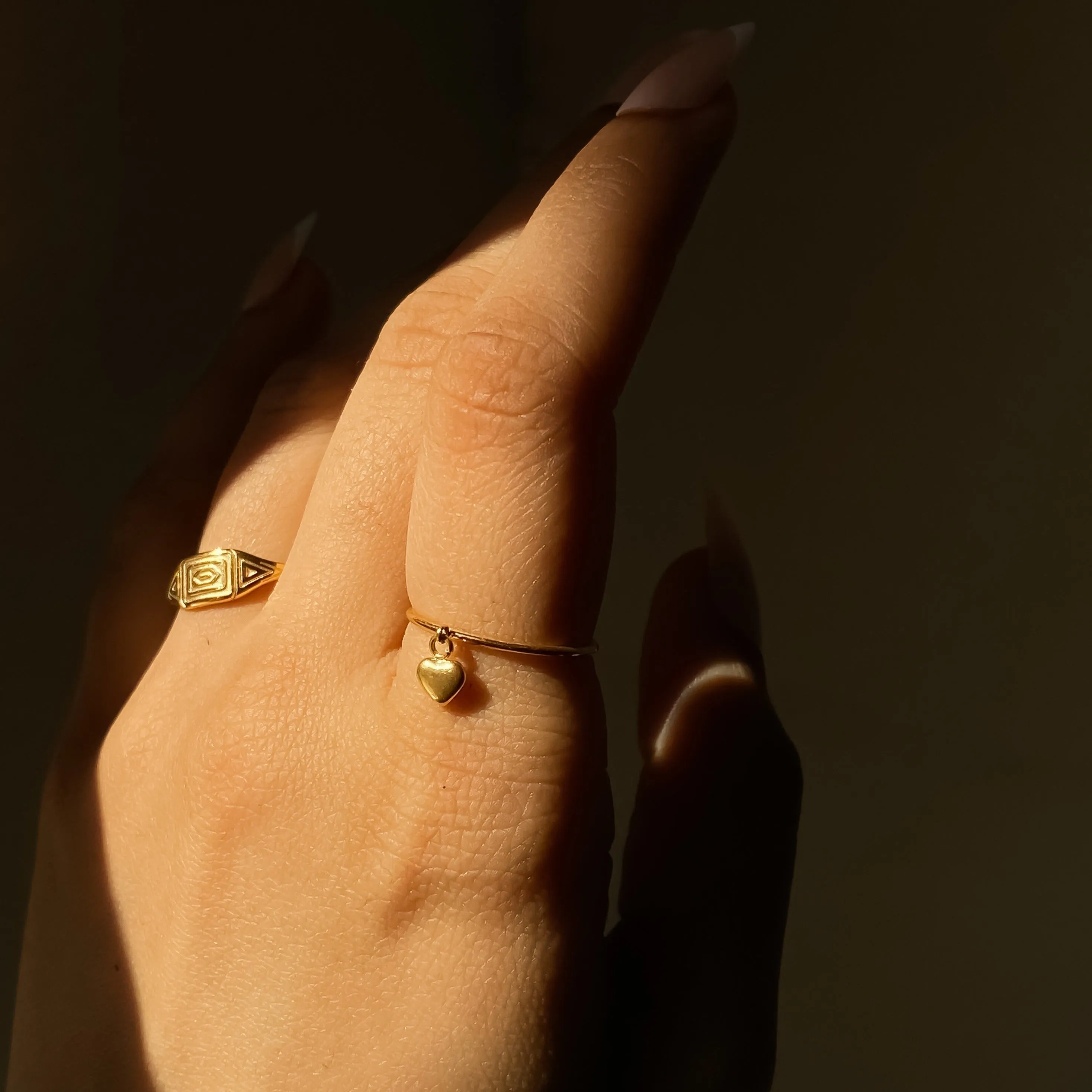 Dainty heart Ring