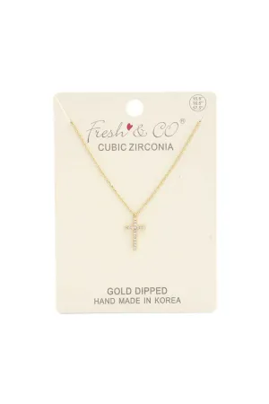 Dainty Rhinestone Charm Necklace