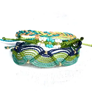 Daisy Macrame Bracelet Set