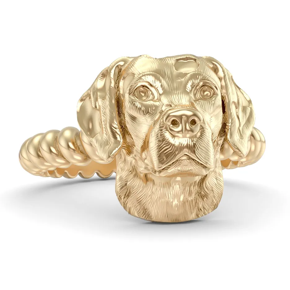 Dalmatian Breed Twisted Wire Rope Ring