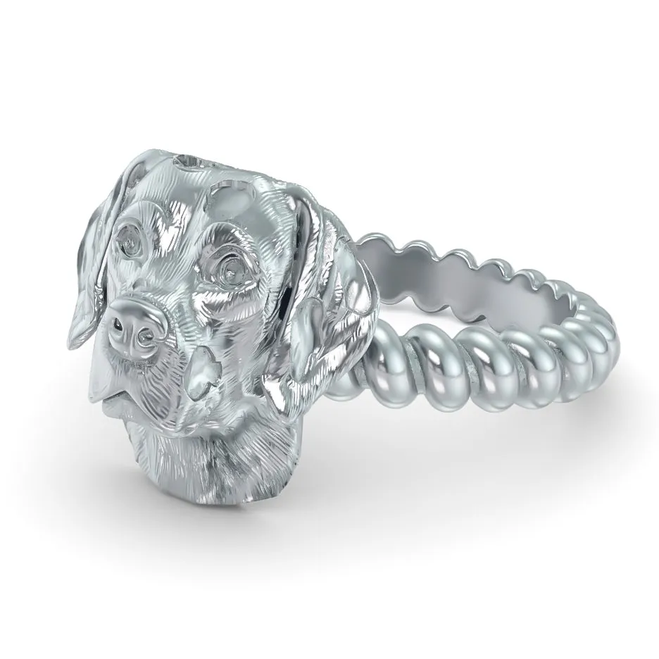 Dalmatian Breed Twisted Wire Rope Ring