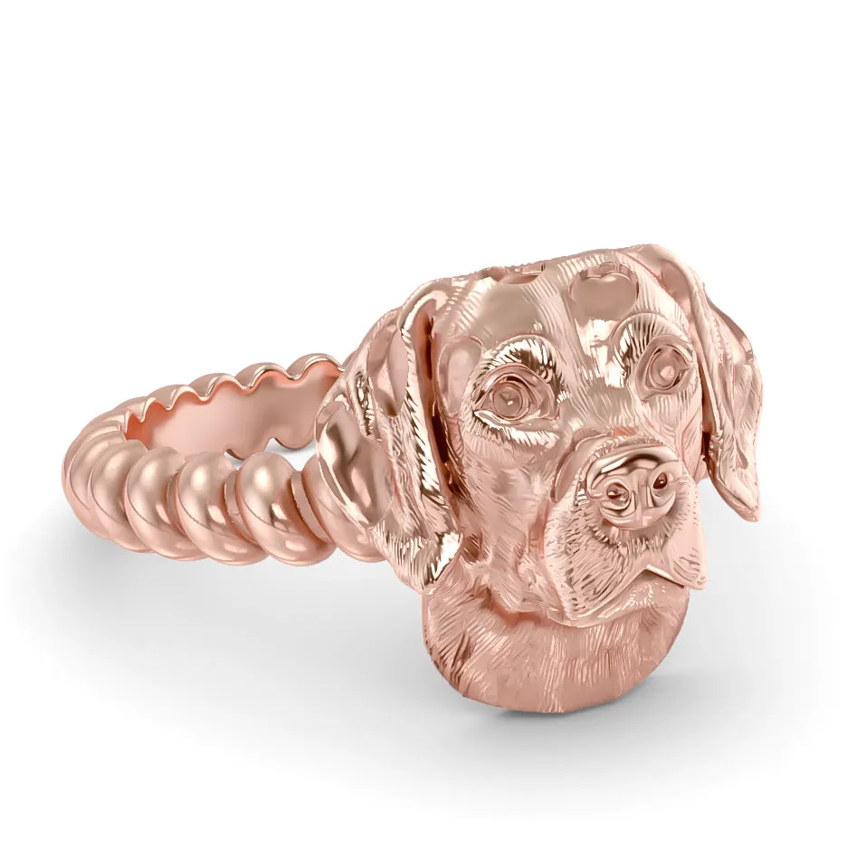 Dalmatian Breed Twisted Wire Rope Ring