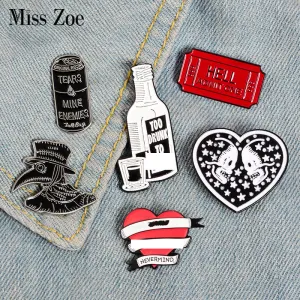 Dark Black Brooch