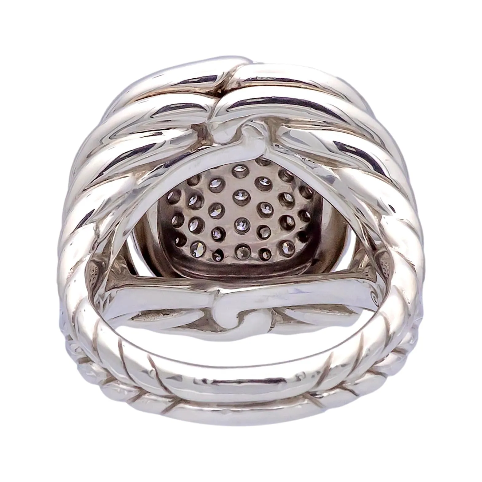 David Yurman Labyrinth Sterling Silver 1.00 ct. Pave Diamond Ring