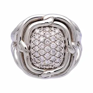 David Yurman Labyrinth Sterling Silver 1.00 ct. Pave Diamond Ring