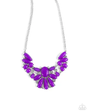 Dazzling Diadem - Purple - Beaded Paparazzi Short Necklace