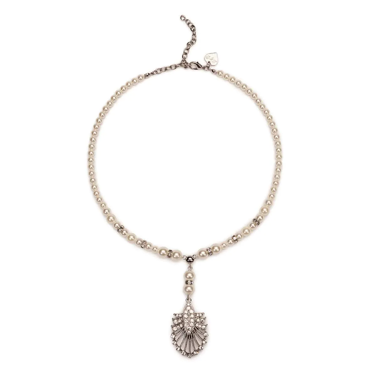 Deco Pearl Beaded Tassel Necklace: Art Deco Pendant Necklace