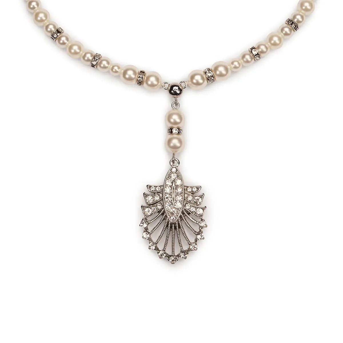 Deco Pearl Beaded Tassel Necklace: Art Deco Pendant Necklace