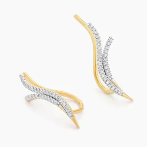 Deep Rooted Love Ear Climber Earrings
