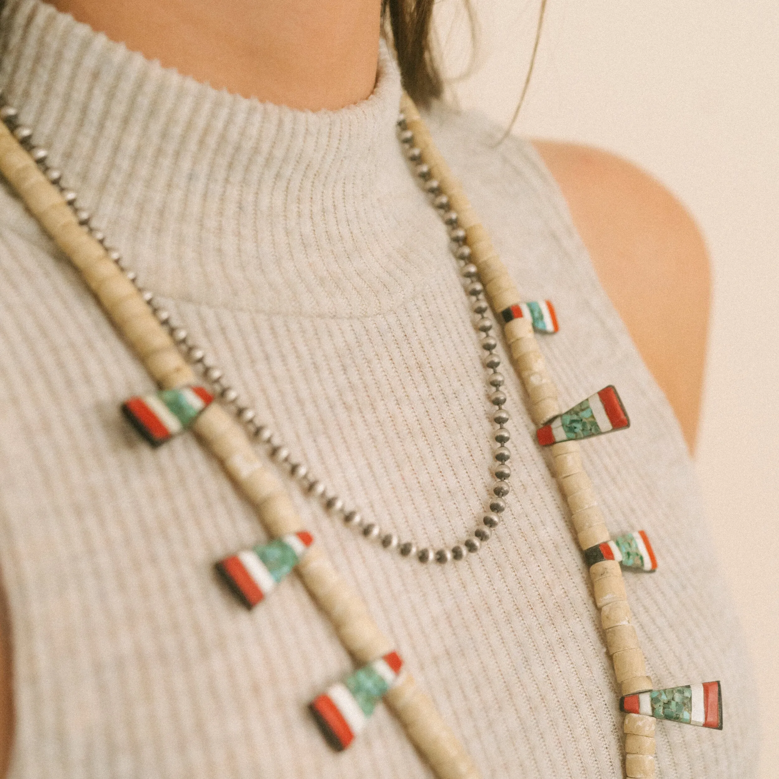 Desert Pearl Round Bead Necklace (All Sizes)