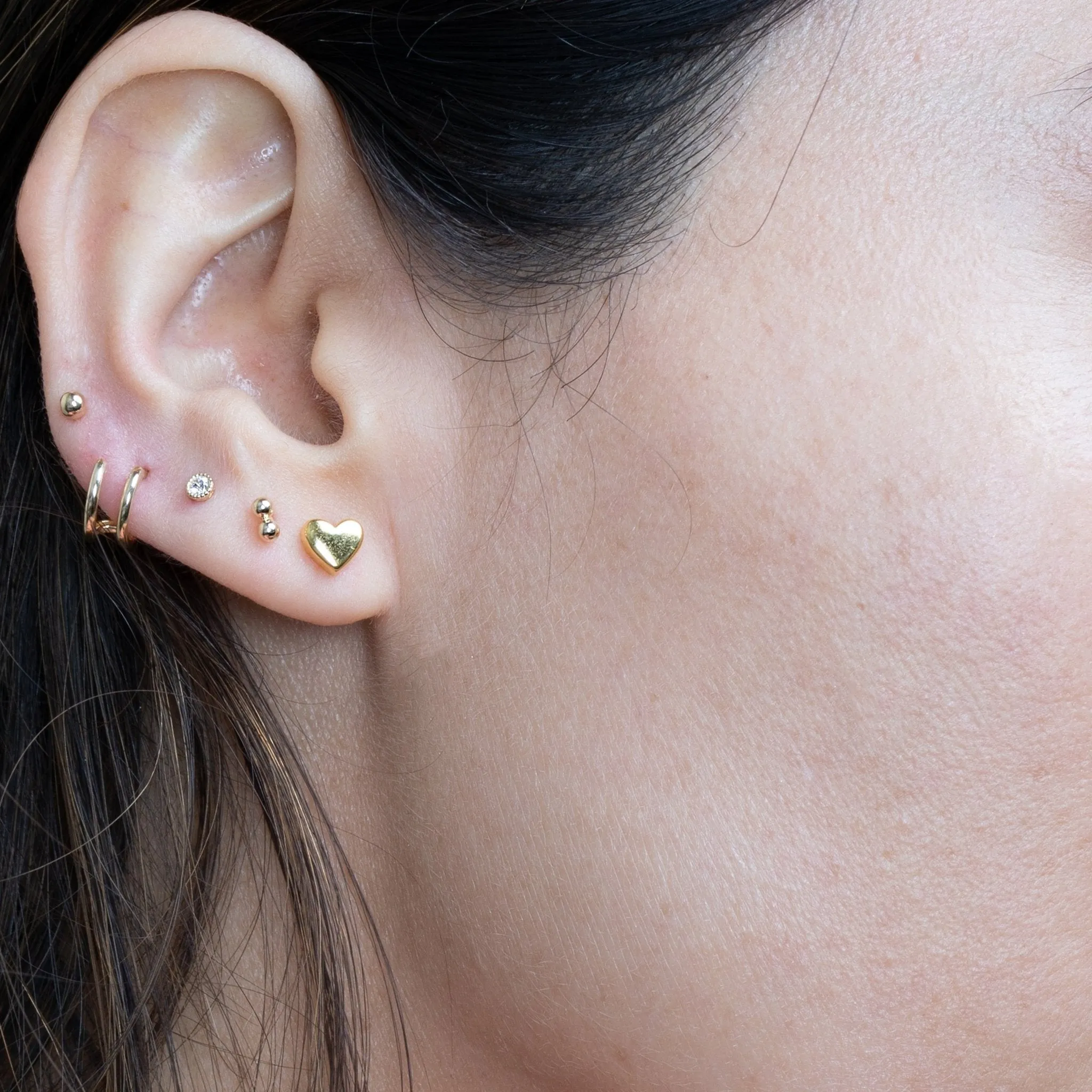 Diamond Constellation Ear Climber Flat Back Earring