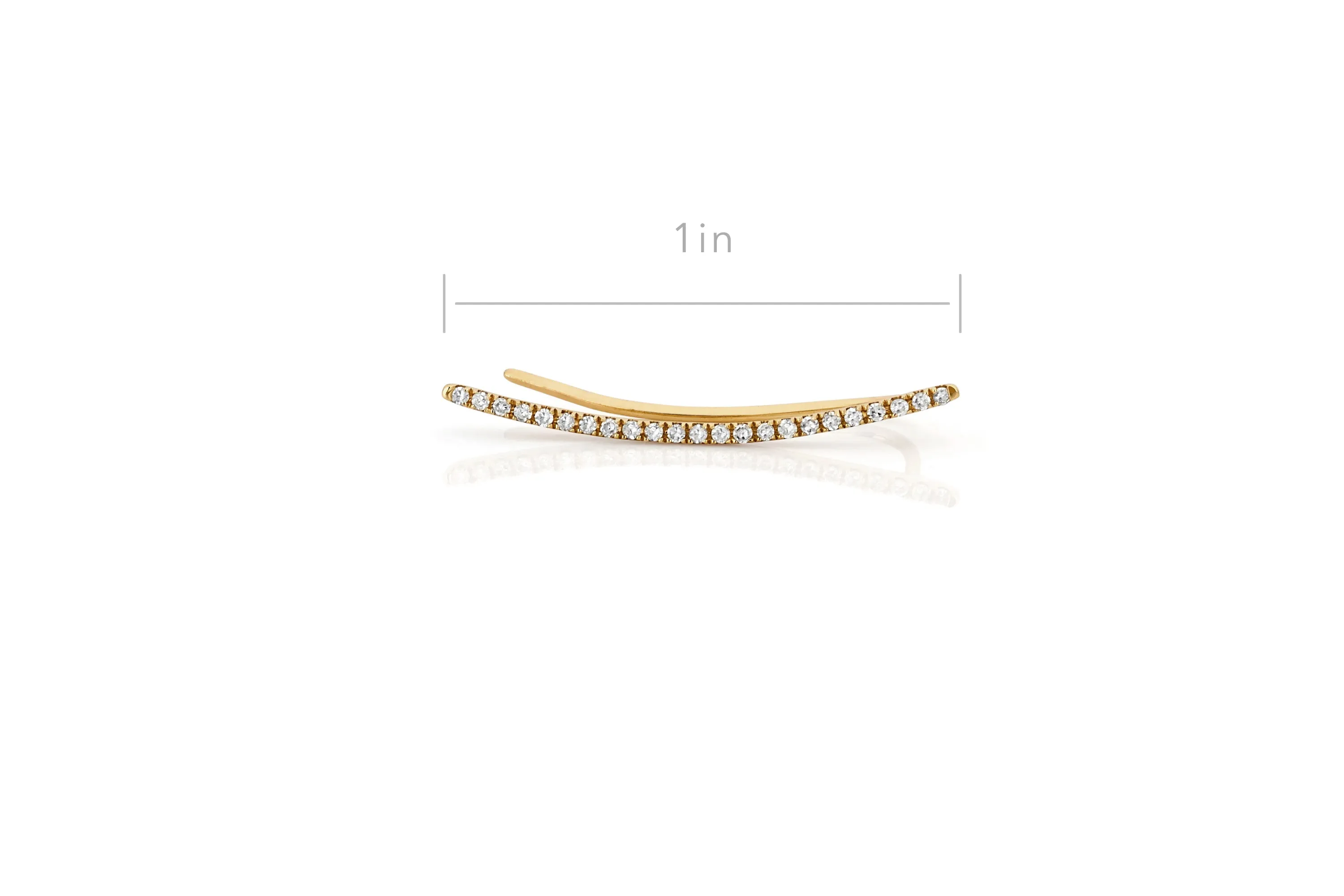 Diamond Curved Bar Ear Climber