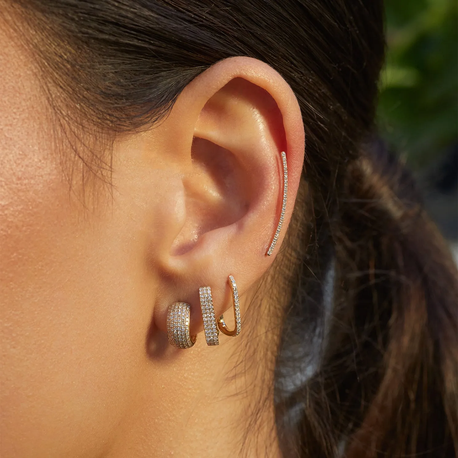 Diamond Curved Bar Ear Climber