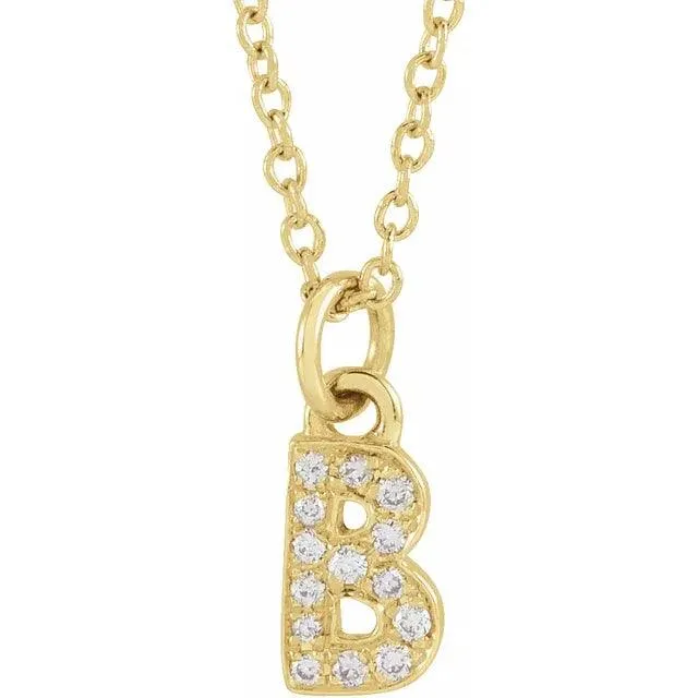 Diamond Letter Necklace