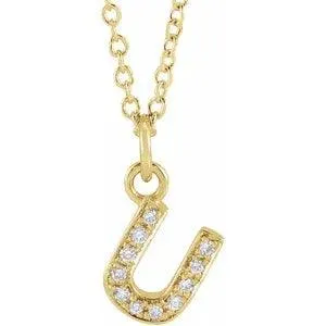 Diamond Letter Necklace