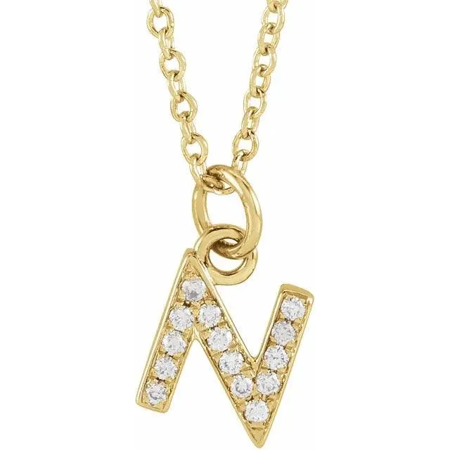 Diamond Letter Necklace