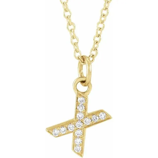 Diamond Letter Necklace