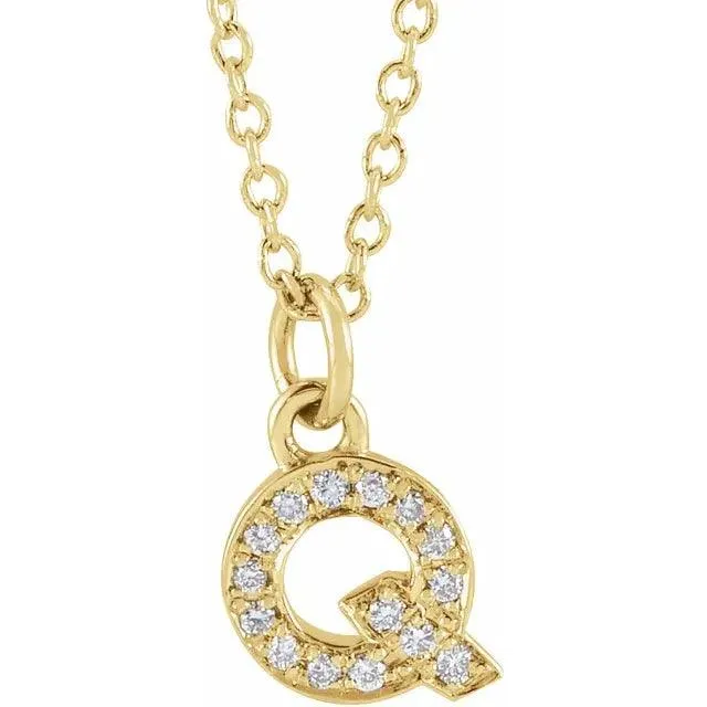 Diamond Letter Necklace