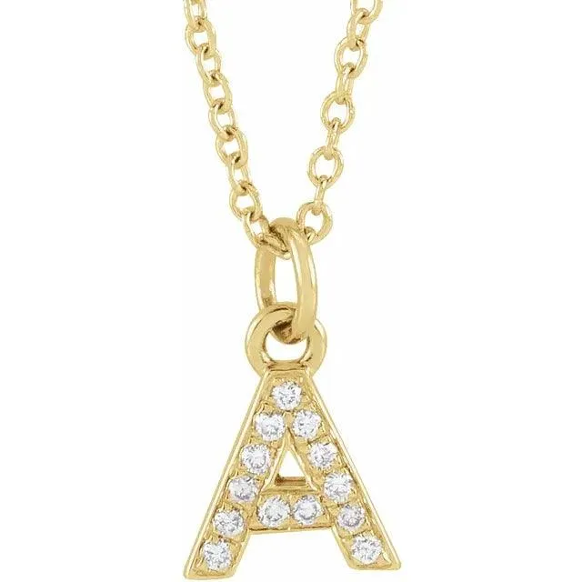 Diamond Letter Necklace