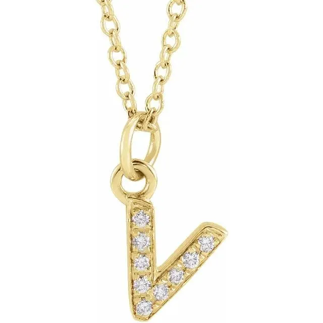 Diamond Letter Necklace
