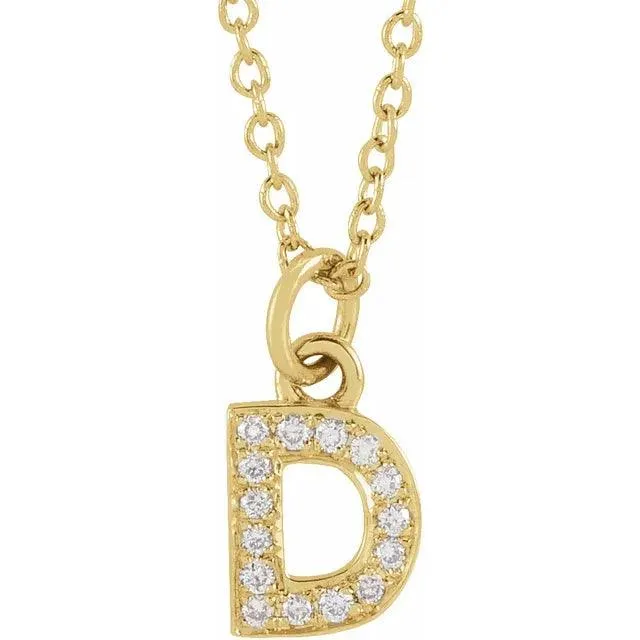 Diamond Letter Necklace