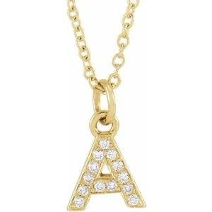 Diamond Letter Necklace
