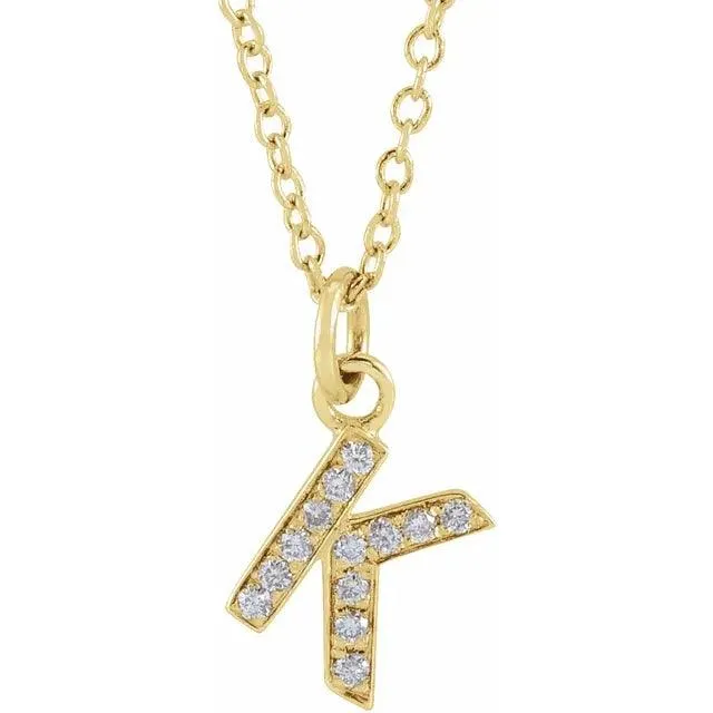Diamond Letter Necklace