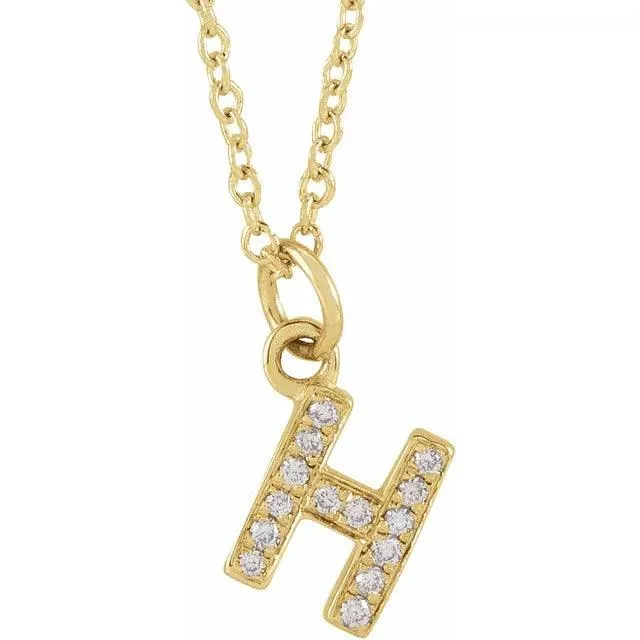 Diamond Letter Necklace