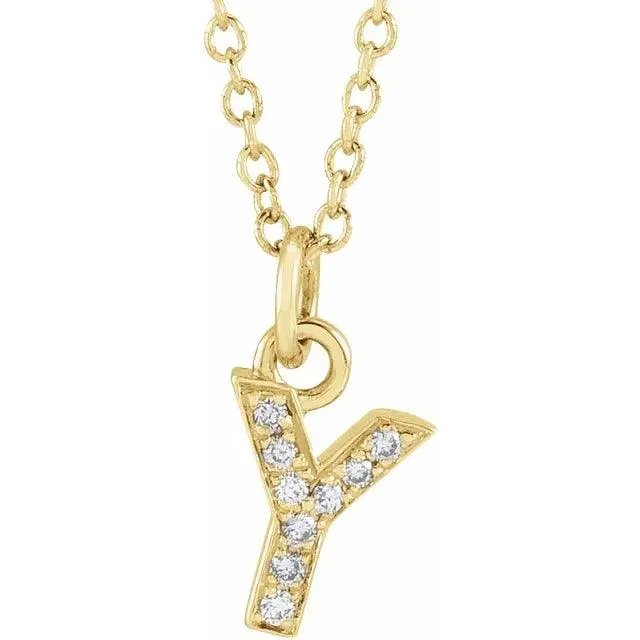 Diamond Letter Necklace