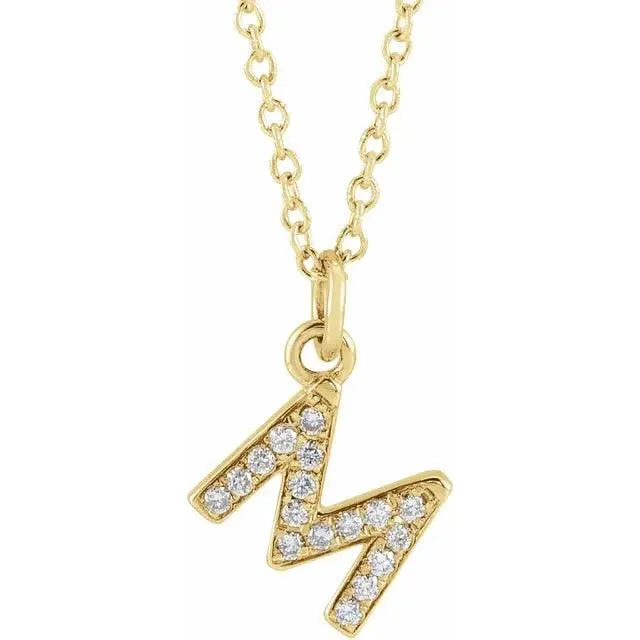 Diamond Letter Necklace
