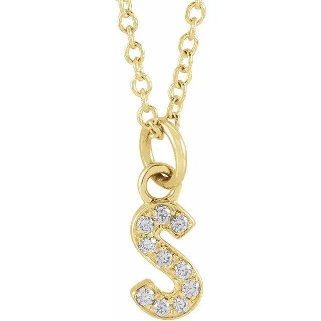 Diamond Letter Necklace