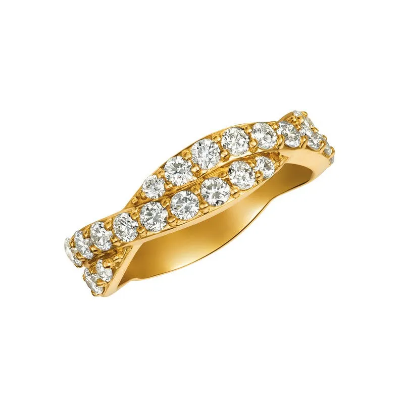 DIAMOND TWISTED RING 14K GOLD (1 CTW)
