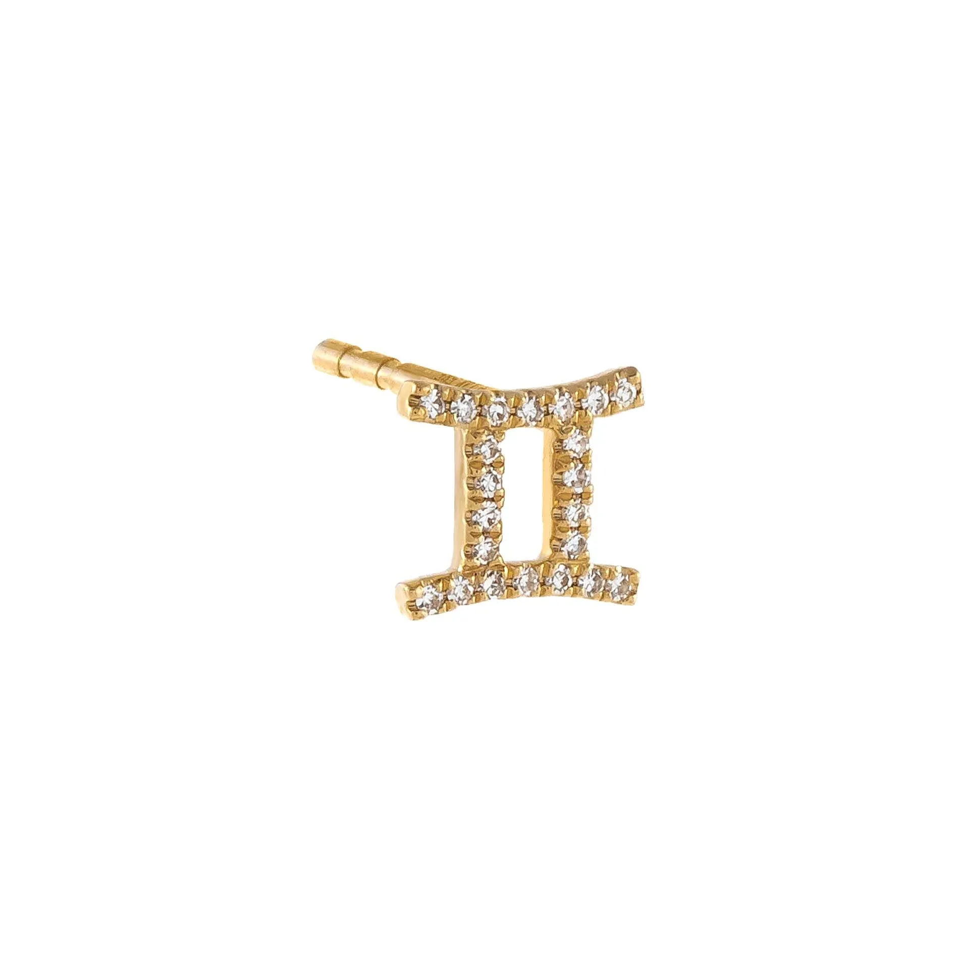 Diamond Zodiac Stud Earring 14K
