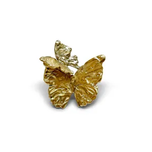Double Butterfly Earring in Thai Gold Brass
