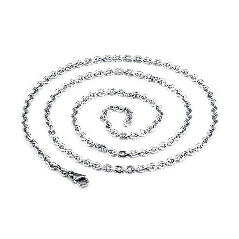 Double Rings Pendant Necklace Titanium Steel Ring Couple Necklace
