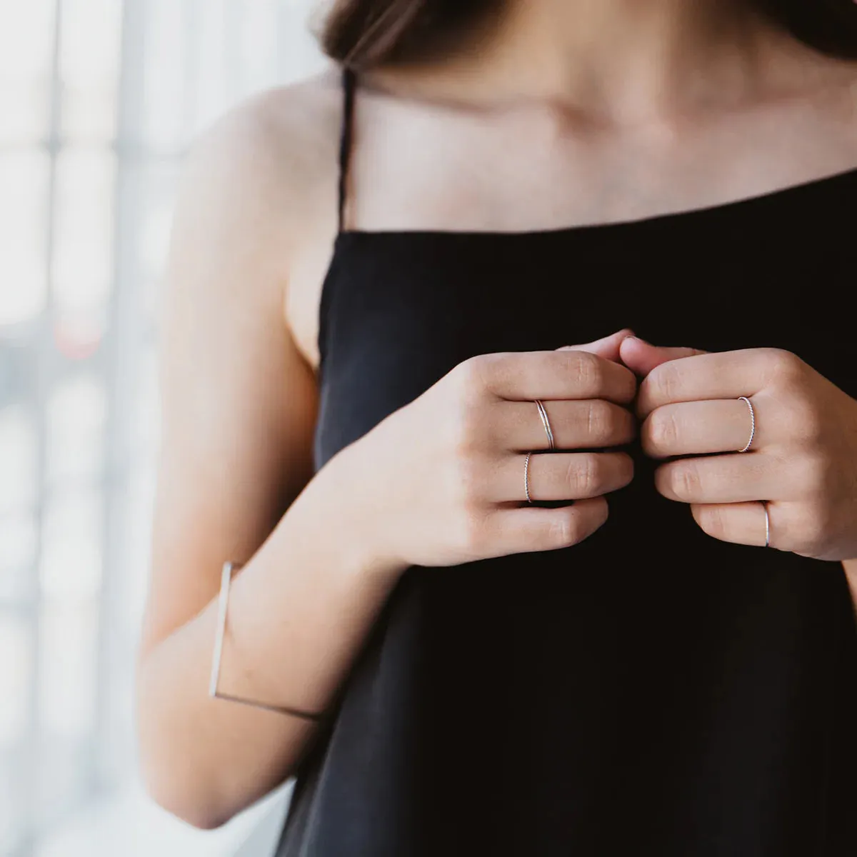 Double Twist Band | Silver