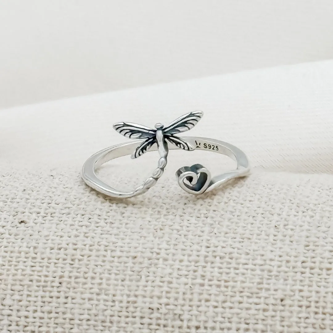 Dragonfly Heart Ring